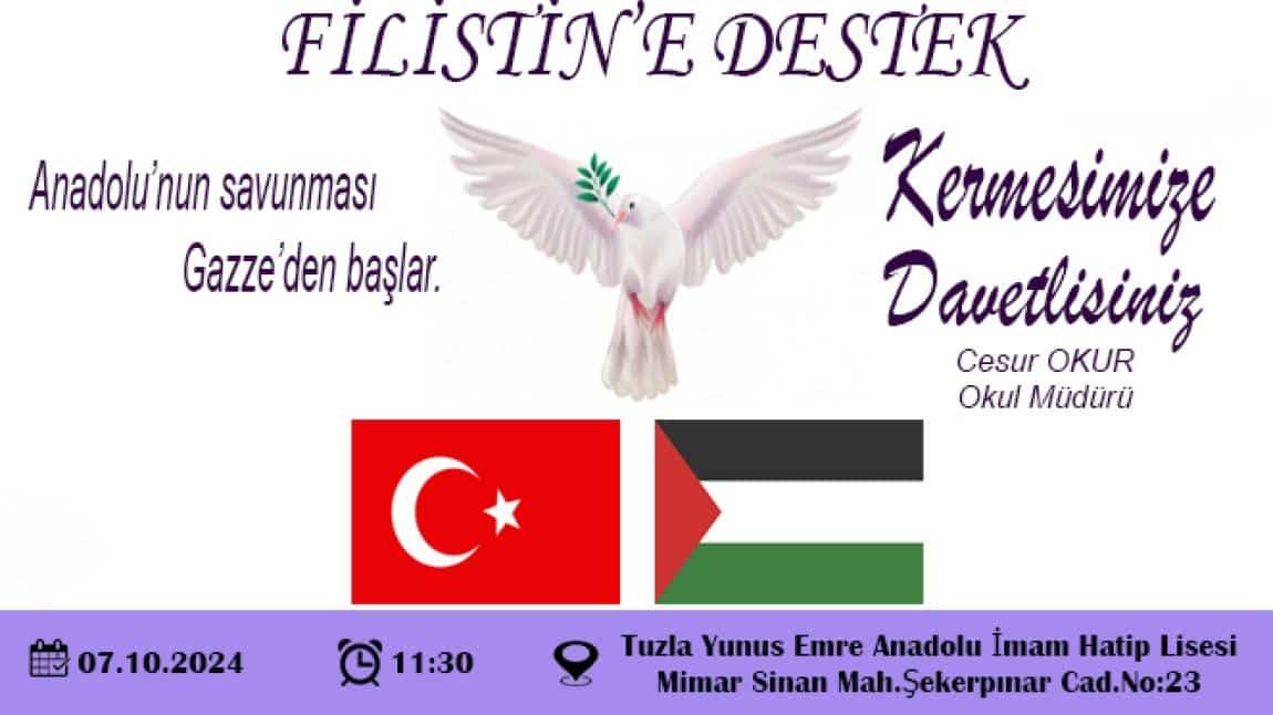 FİLİSTİN VE GAZZE'YE DESTEK KERMESİMİZİ DÜZENLEDİK.